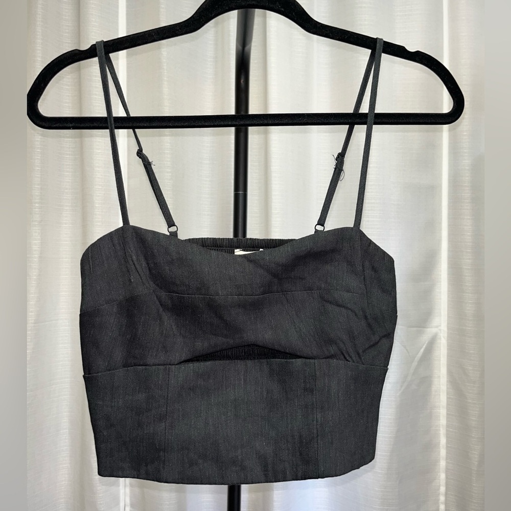 Jason Wu black peek a boo tank NWOT | size small
